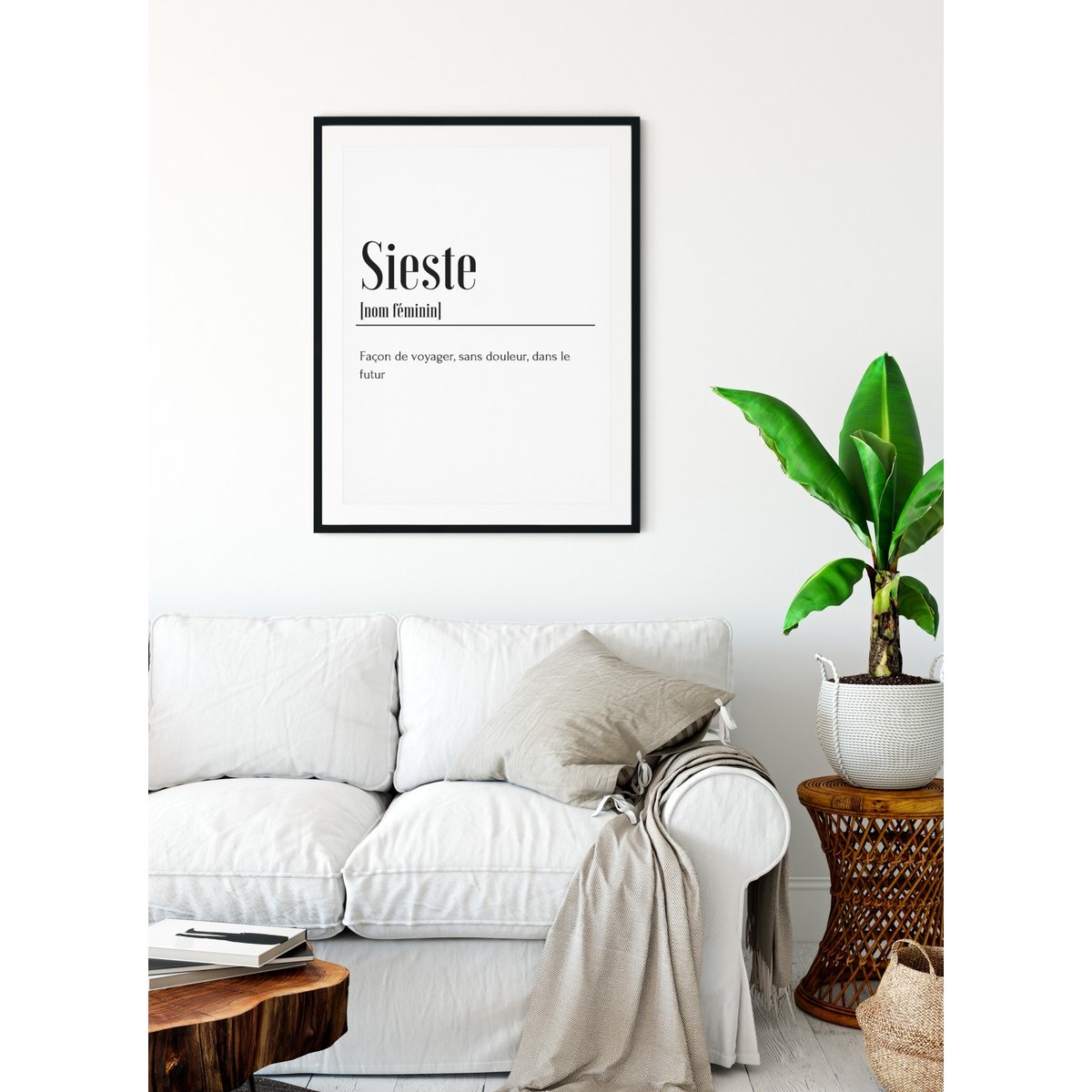 Affiche Définition Sieste blanc, L'AFFICHERIE