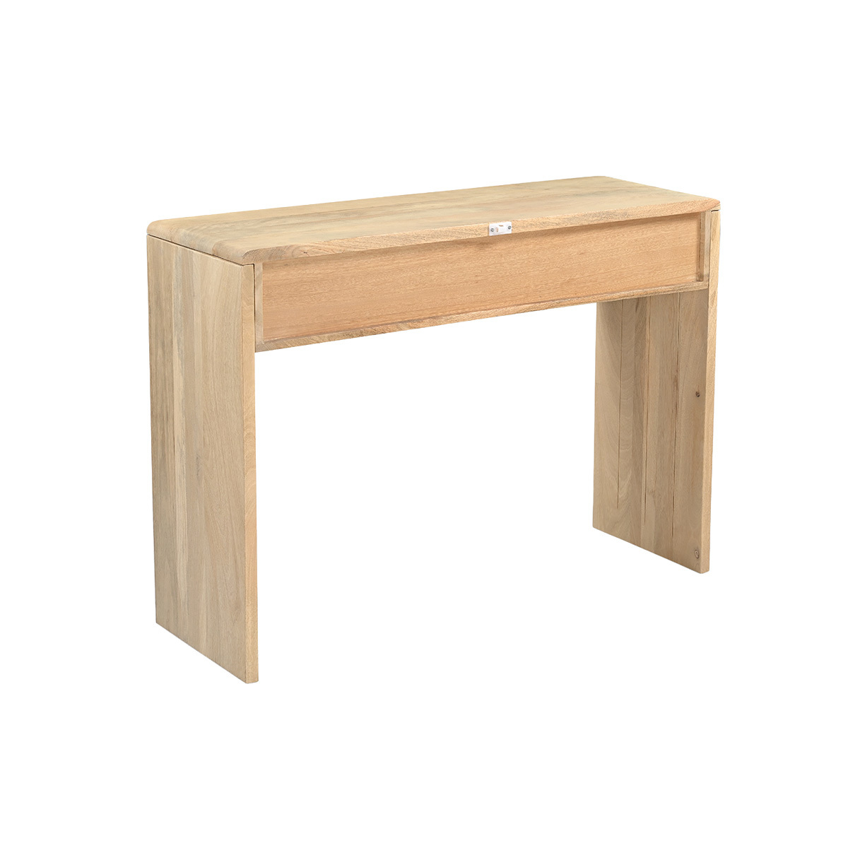 Console avec rangements en bois clair manguier massif L105 cm LATIKA couleur unique, MILIBOO