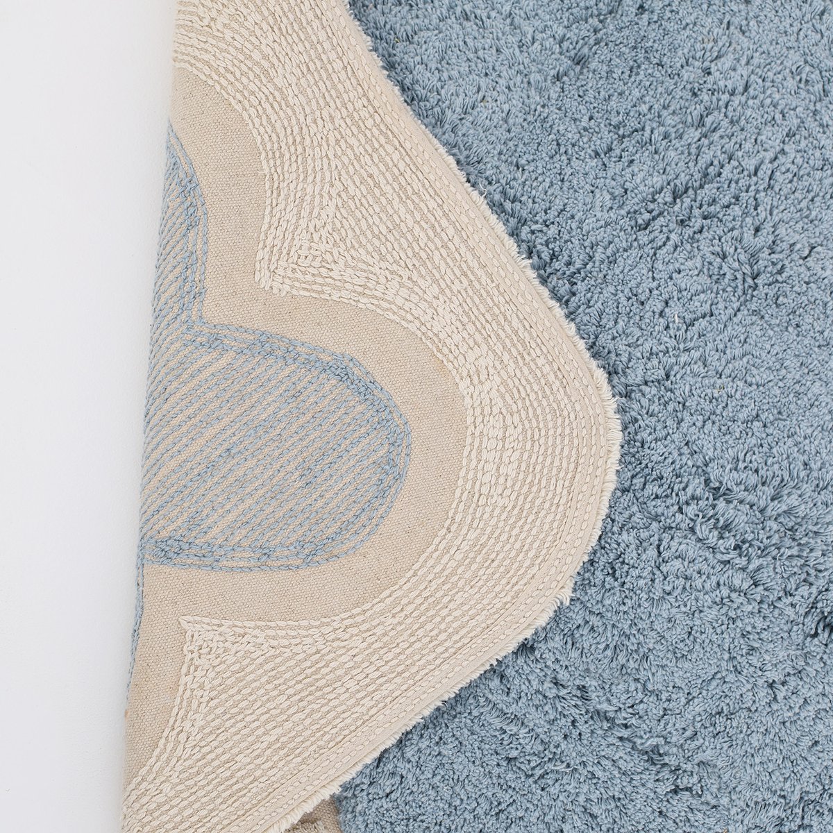 Tapis Alfonsina Bleu couleur unique, NATTIOT