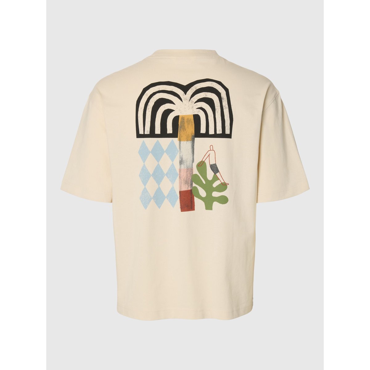 T-Shirt birch, SELECTED