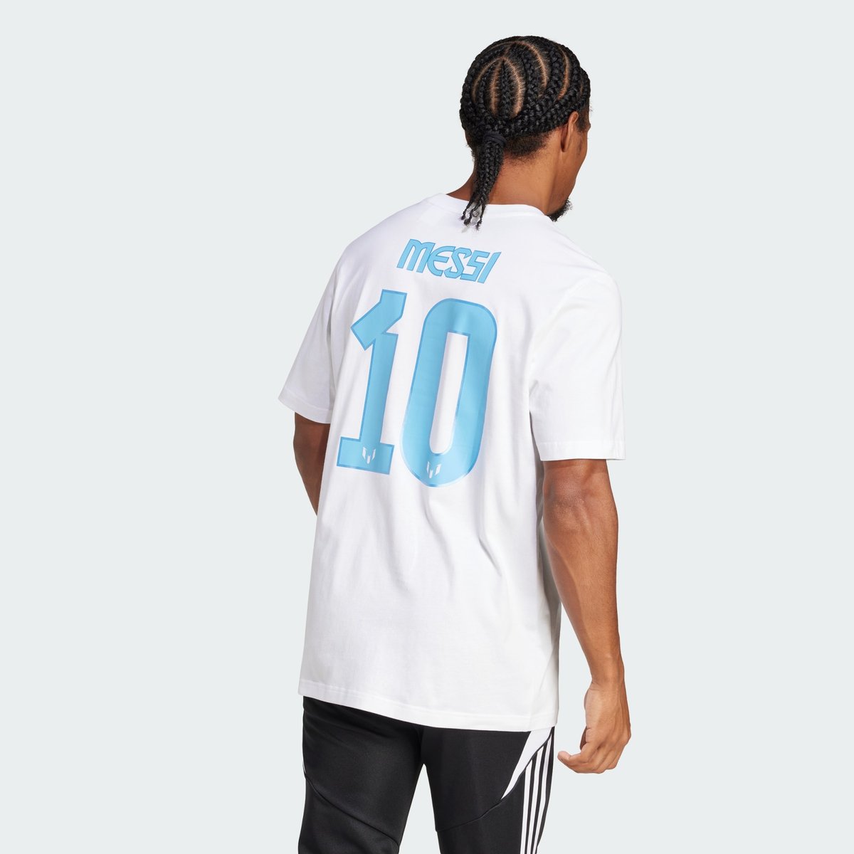 T-shirt graphisme Nom et numéro de Messi white, adidas Performance