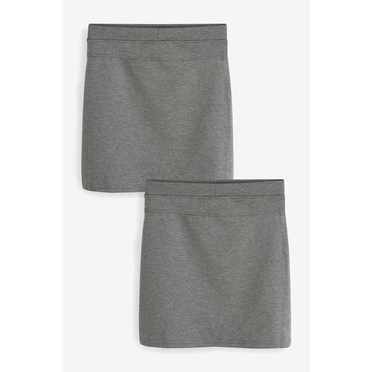 Jupes crayons en jersey à enfiler, lot de 2 gris, NEXT