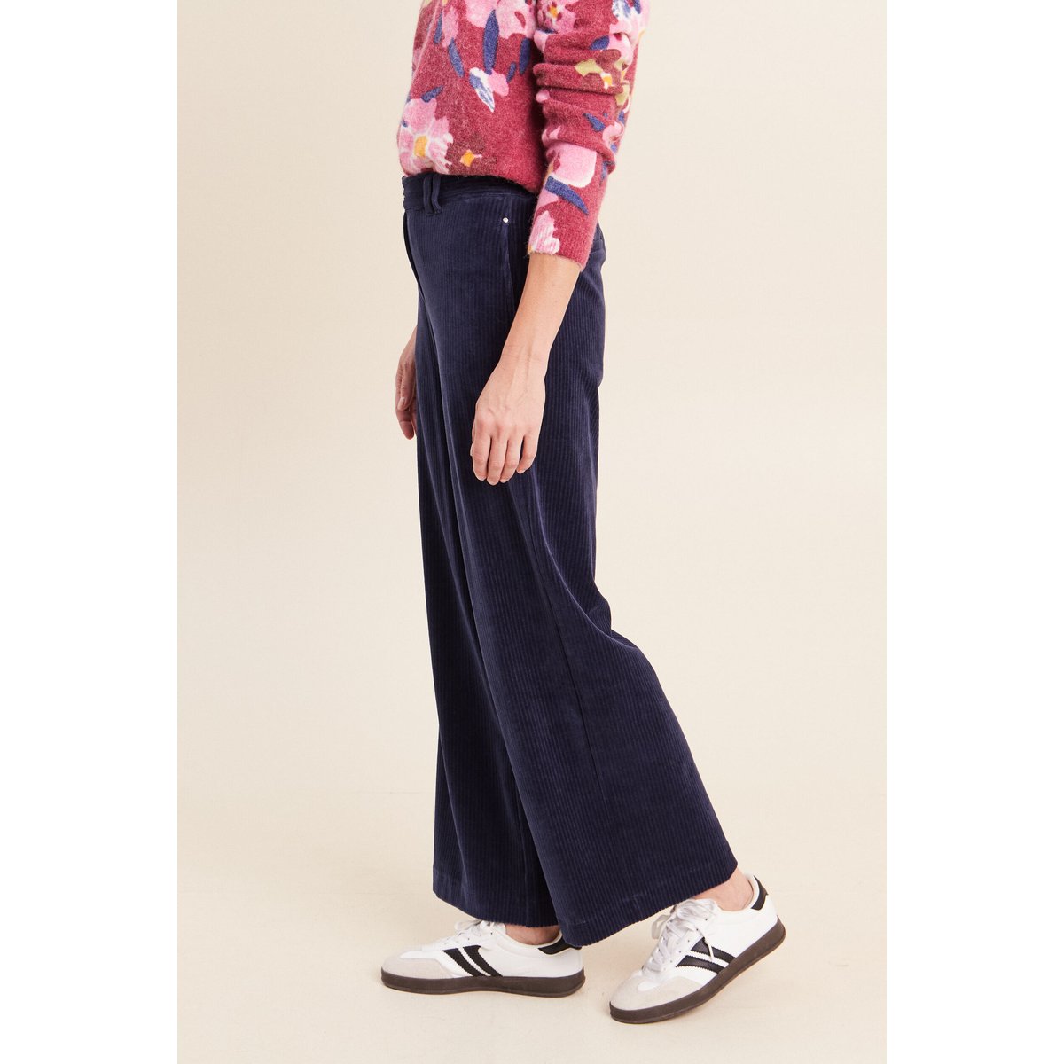 Pantalon en velours bleu marine, BREAL