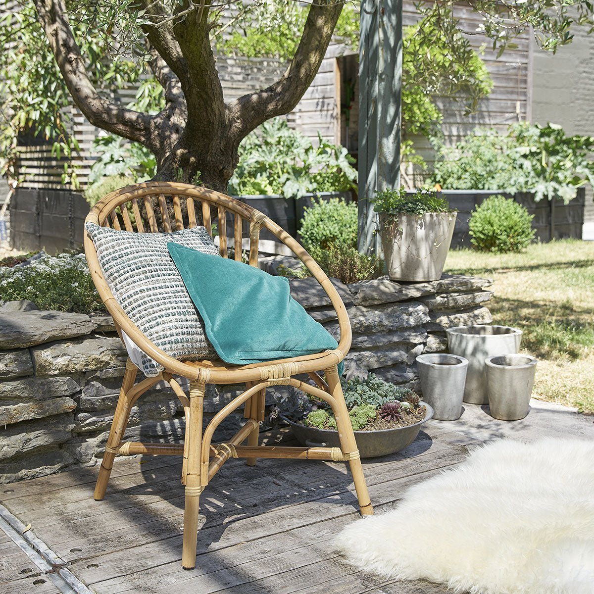 Lot de 2 fauteuils en rotin  PAOLA naturel, BERAH GETAH