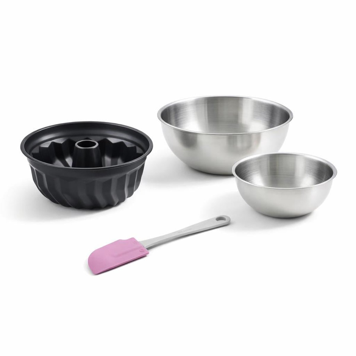 Set de 4 ustensiles de pâtisserie moule à gâteaux 2 bols noir, ZENKER