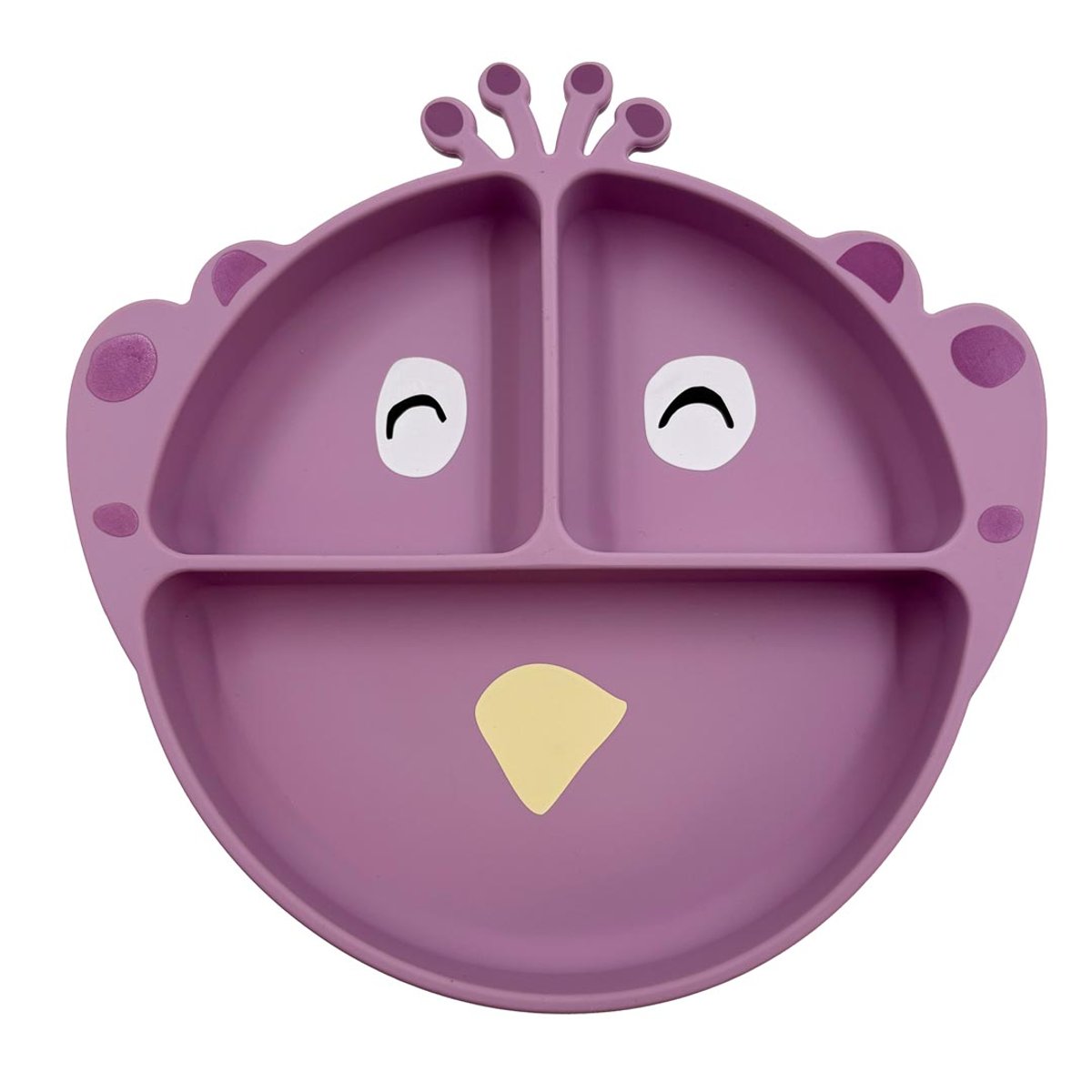 Assiette à compartiments en silicone violet, TRIXIE