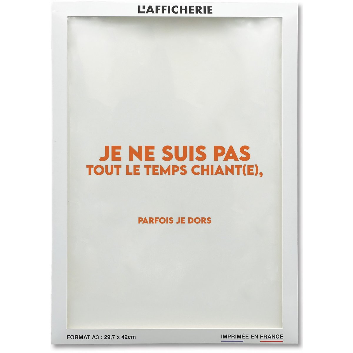 Affiche Tout le temps chiant(e) blanc, L'AFFICHERIE