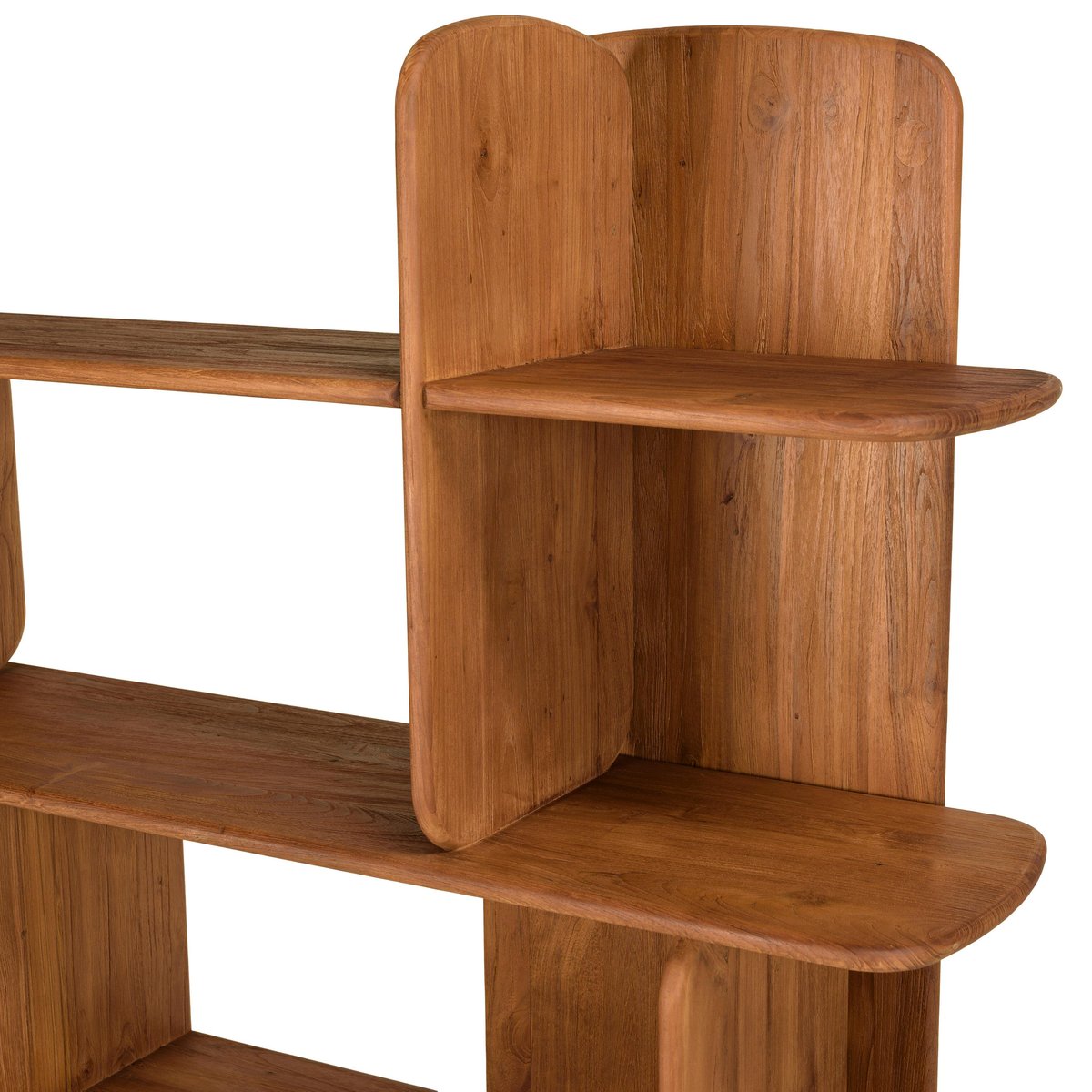 Bibliothèque 160x160cm en bois de teck recyclé SWING bois naturel, PIER IMPORT
