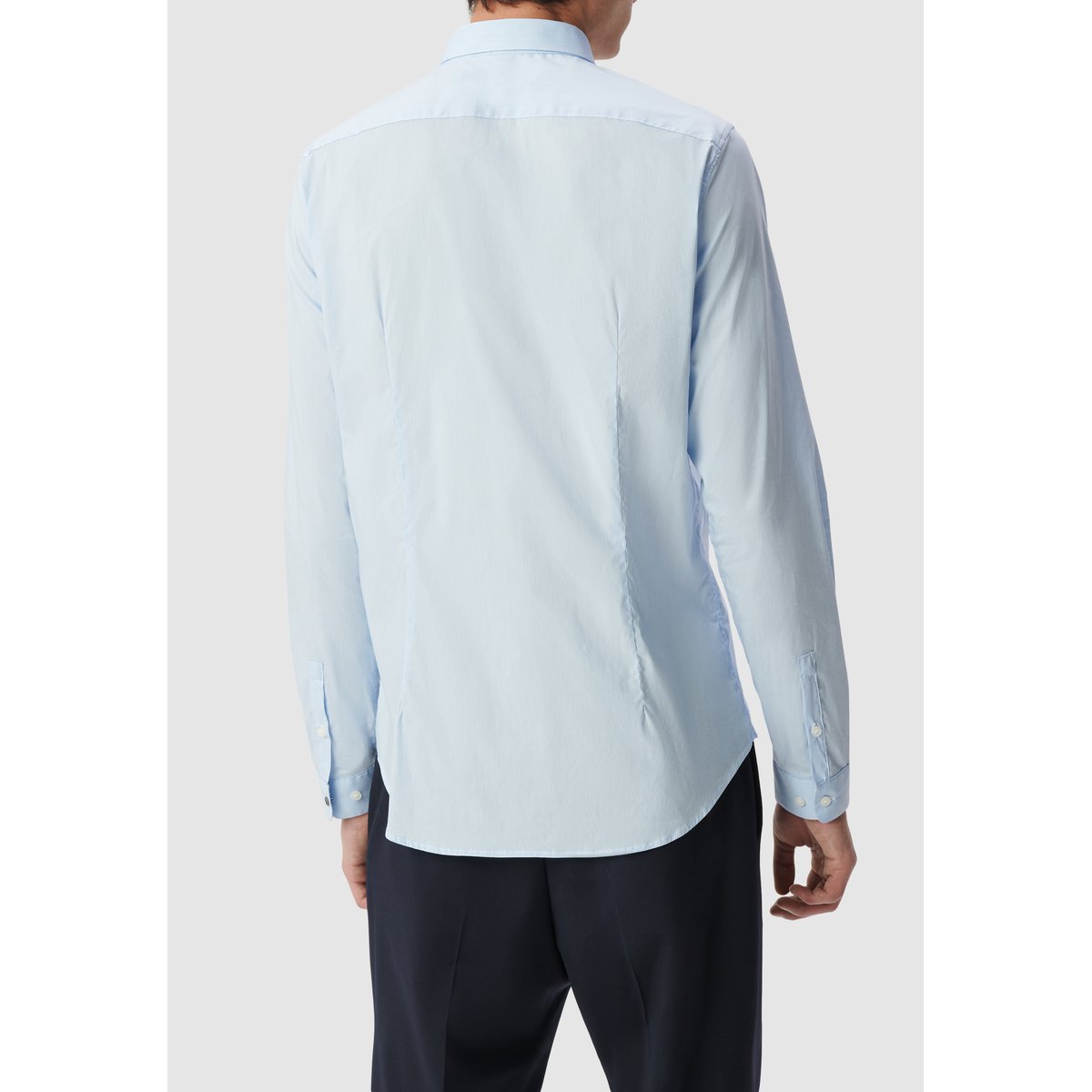 Chemise slim à fines rayures bleu ciel, IKKS