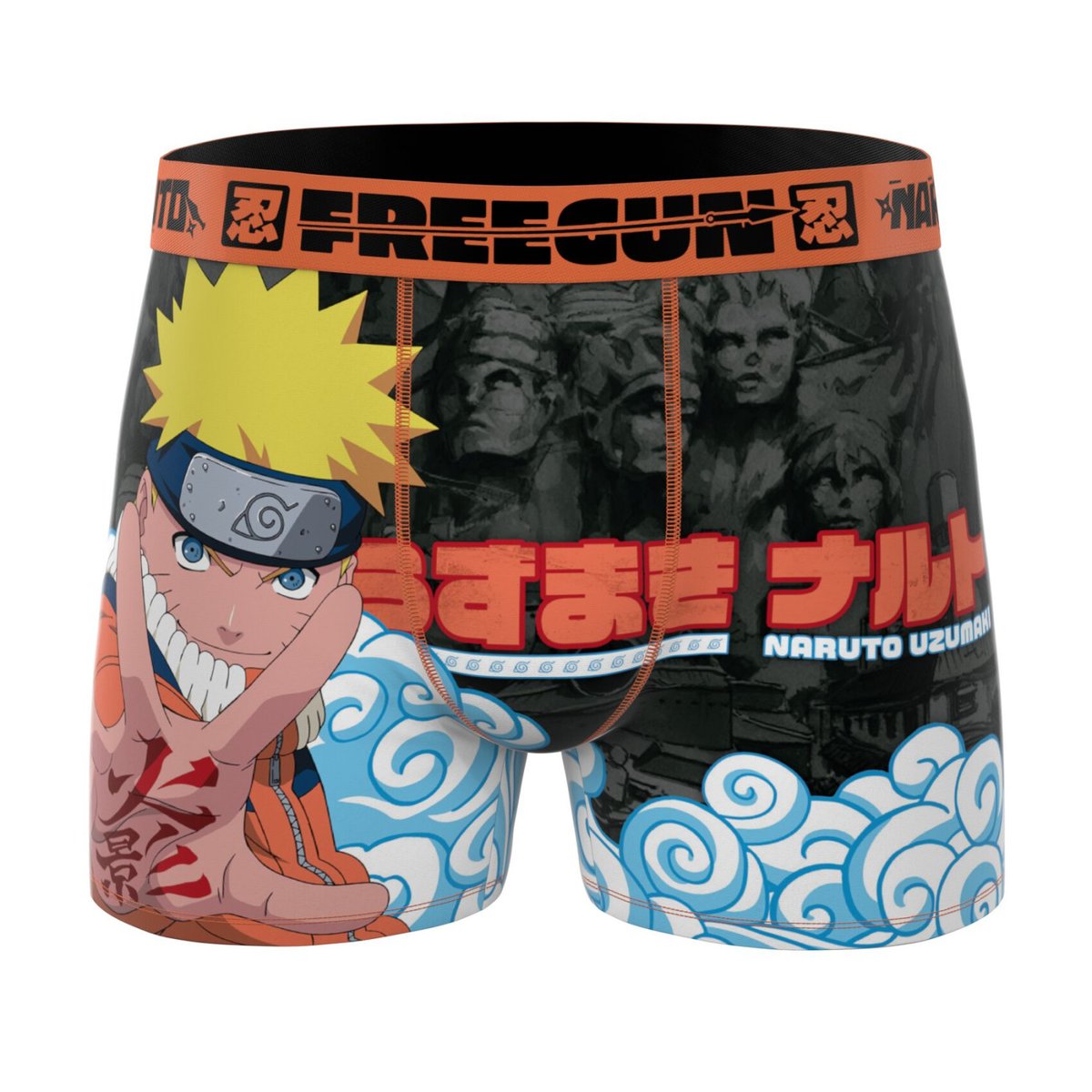 Lot De 3 Boxers Naruto rouge/noir/jaune/orange, FREEGUN