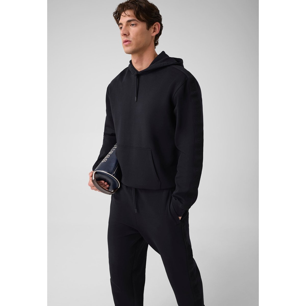 Sweatshirt Avec Bandes Latérales noir, GUESS