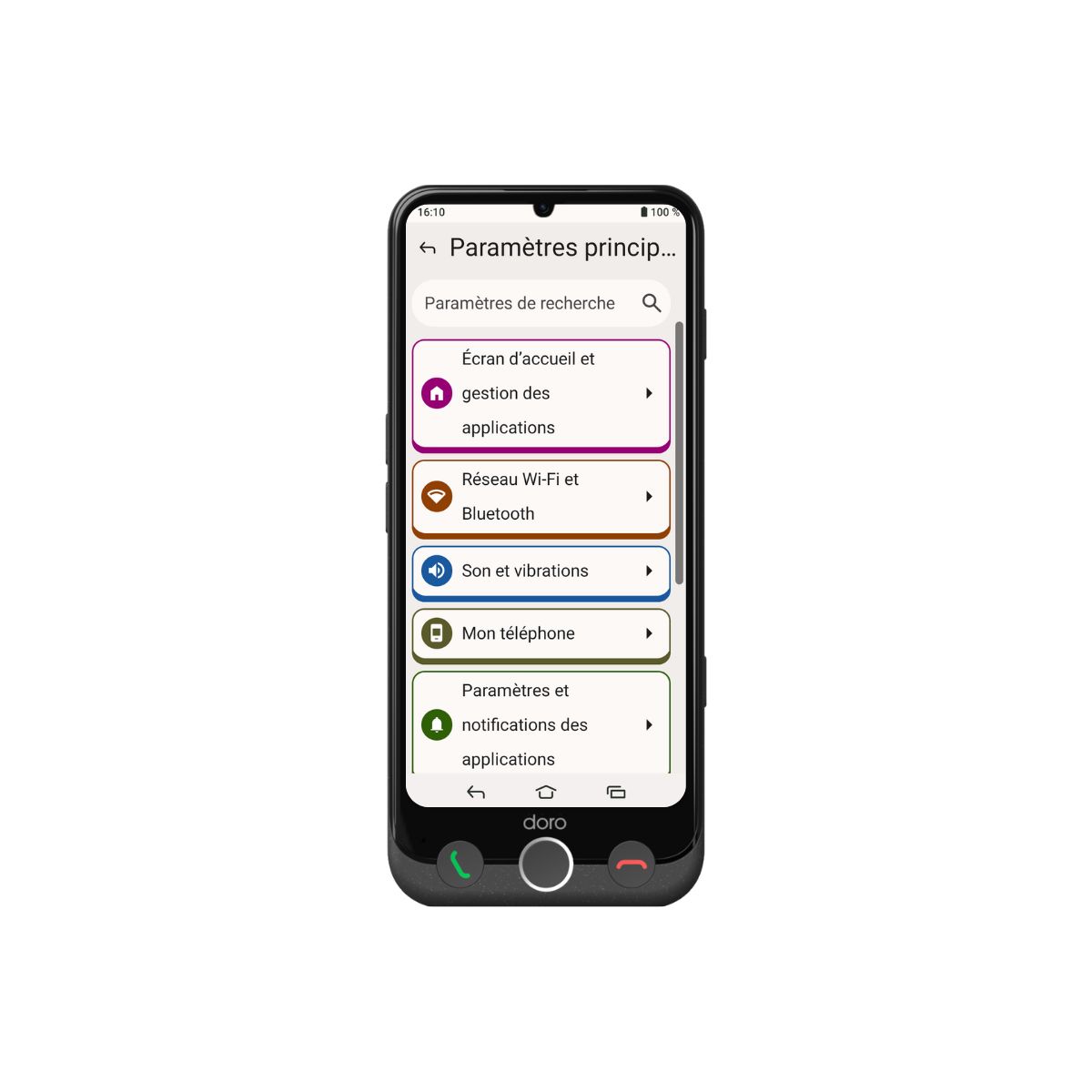 Smartphone Aurora A30 4G+ Etui + Protège écran couleur unique, DORO