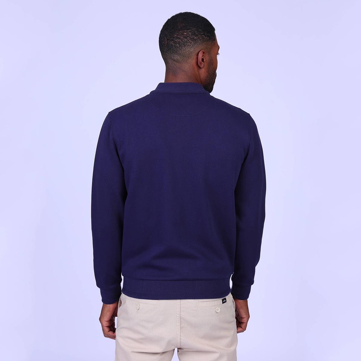 Cardigan molletonné Gaston bleu marine, MISE AU GREEN