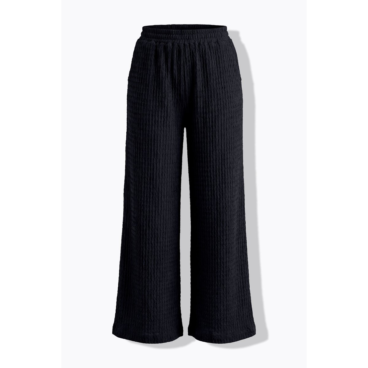 Pantalon en tissu gaufré noir, STUDIO UNTOLD