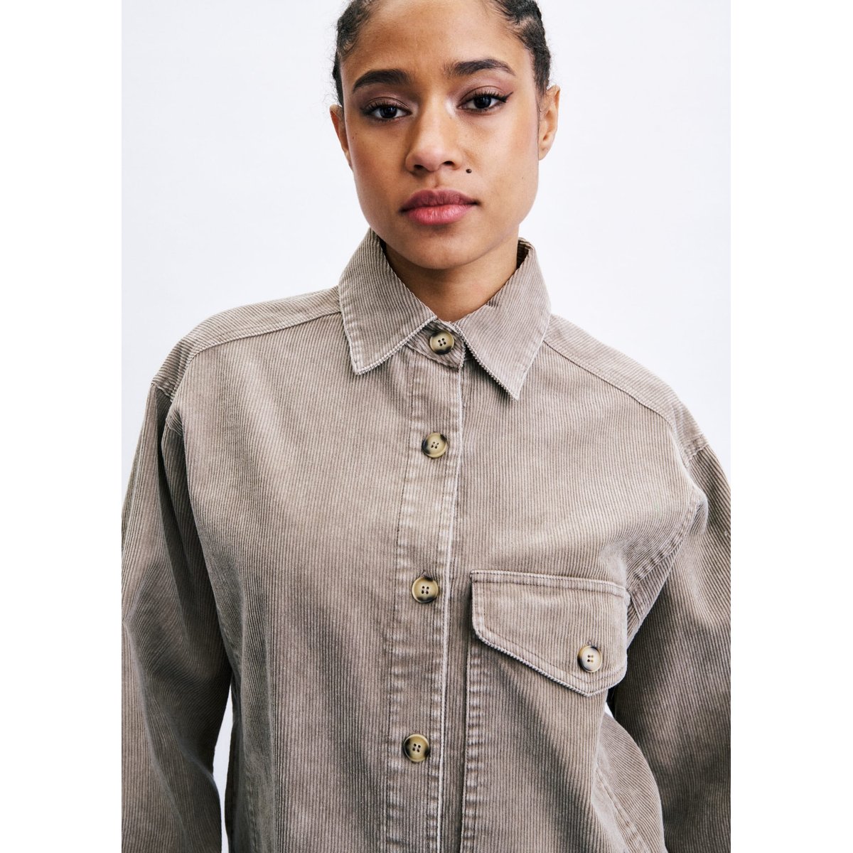 Chemise Gazi en coton GAZI gris, FRNCH
