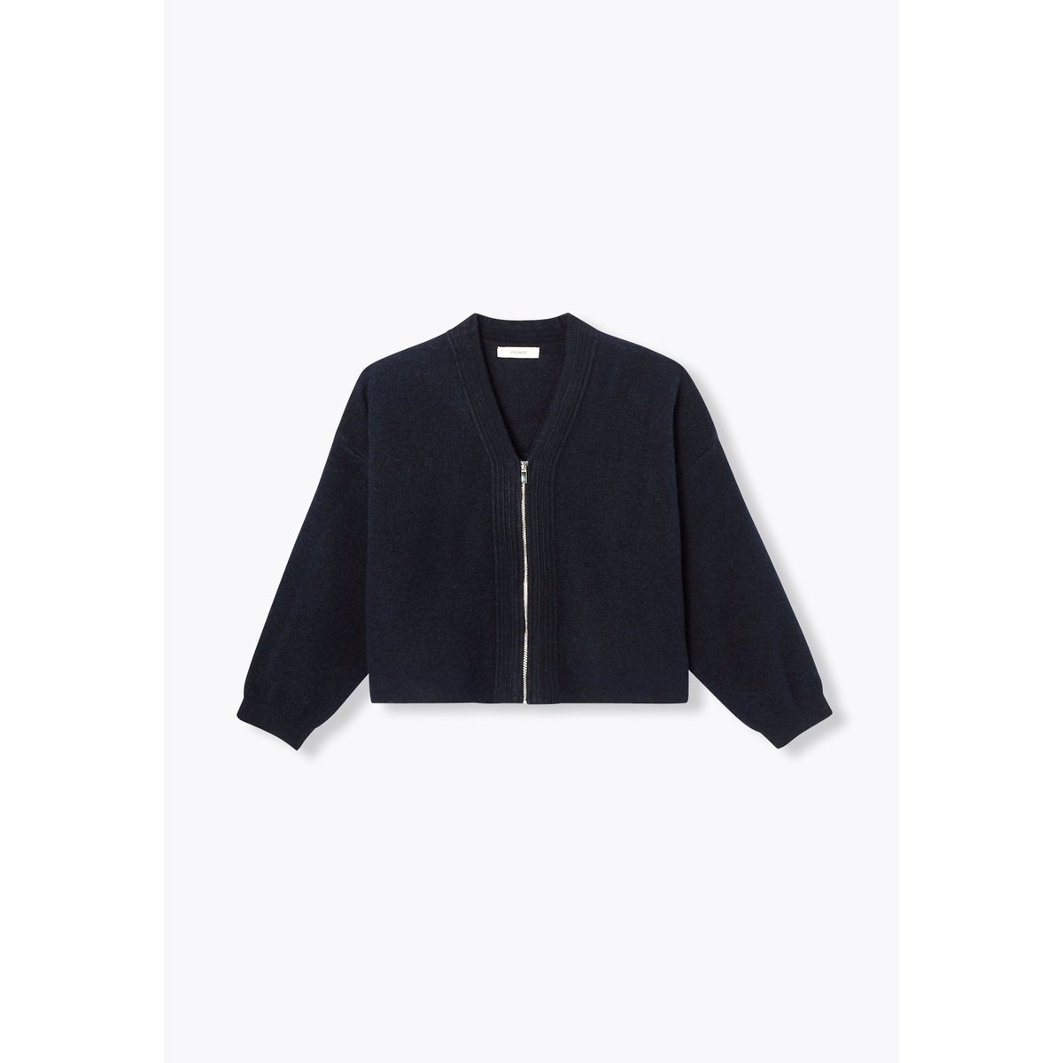 Gilet zippé col V marron, PROMOD