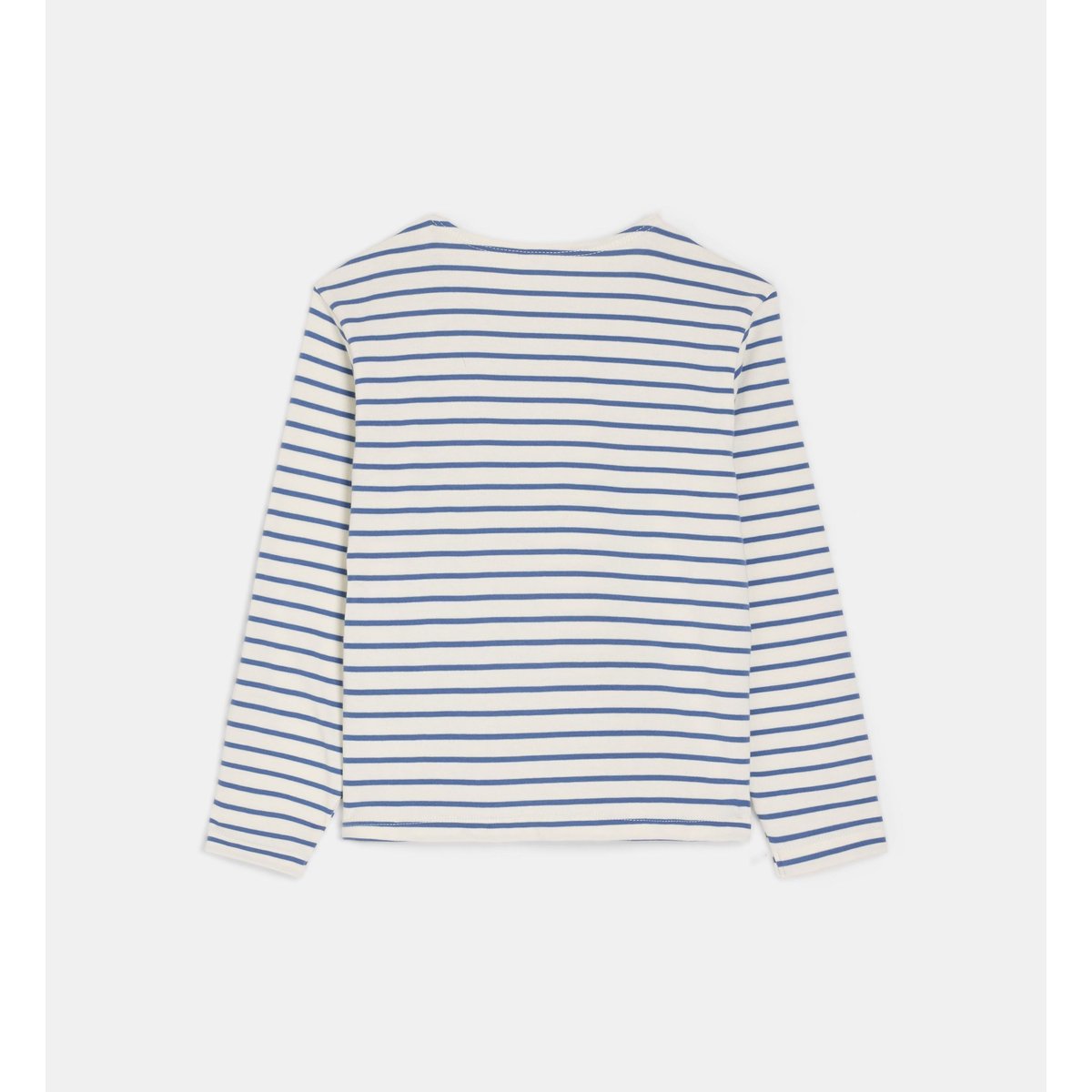 T-shirt droit talenzou kids rayures coton écru et bleu, CADET ROUSSELLE