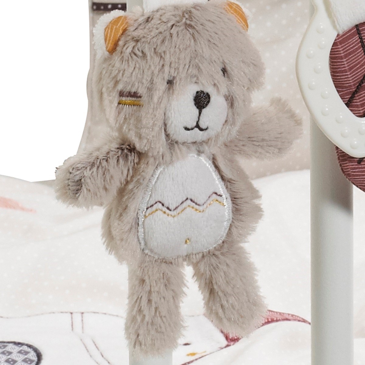 Jouet d'activités enfant Tipi en velours blanc, SAUTHON