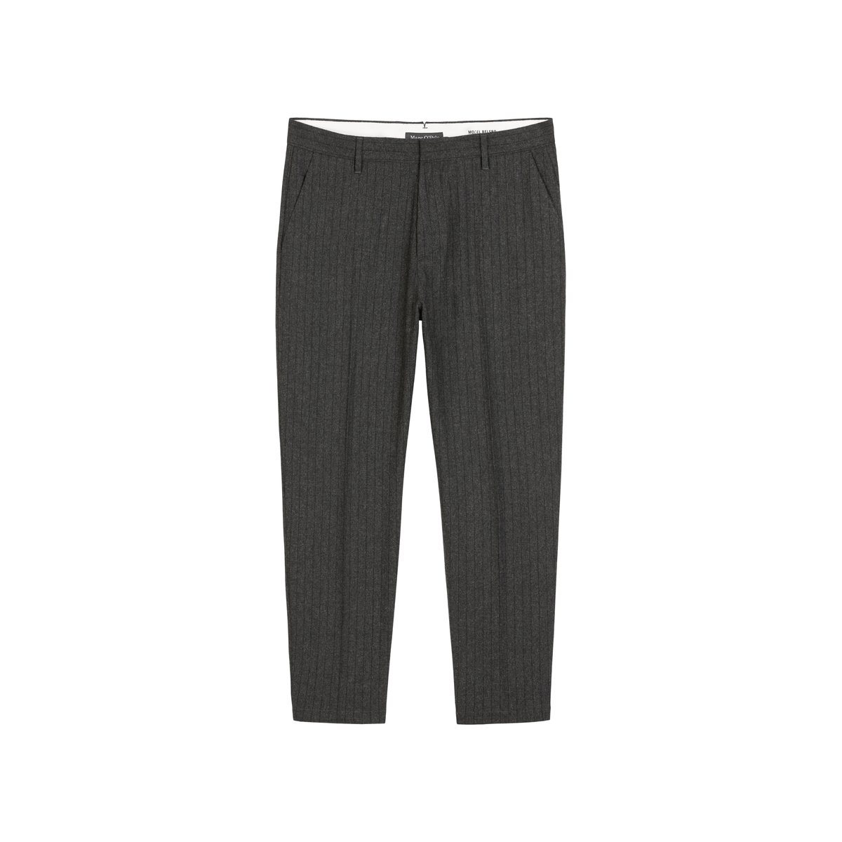 Pantalon modèle Belsbo relaxed en laine Tech douce noir, MARC O'POLO