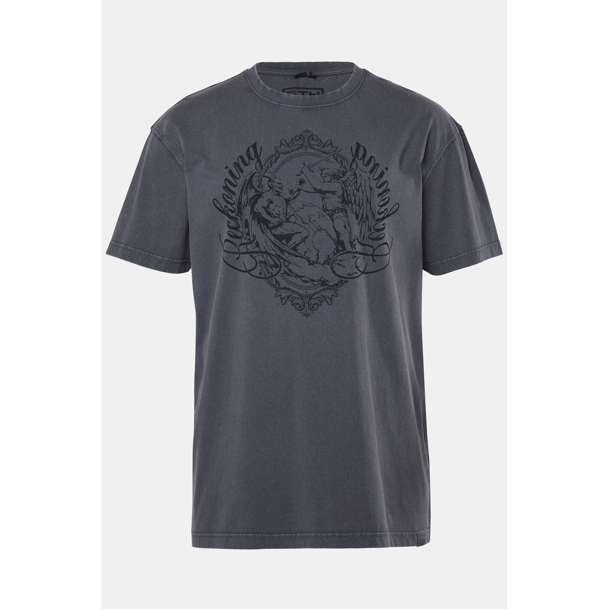 T-shirt,manches mi-hauteur, coupe oversize gris graphite, STHUGE