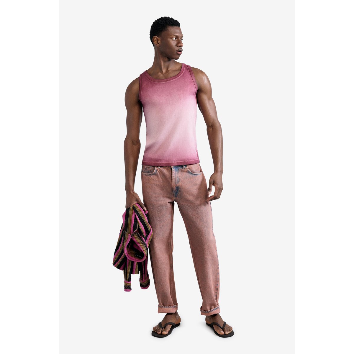 Camiseta à bretelles logo rose, DESIGUAL