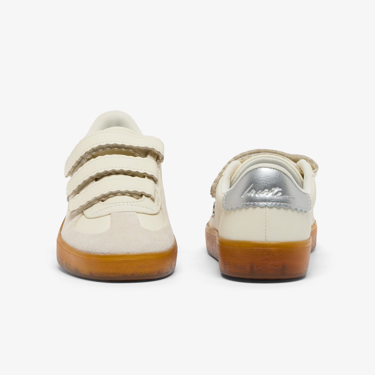 Sneakers Baseshot Pro Strap femme en suède beige-40f, LACOSTE