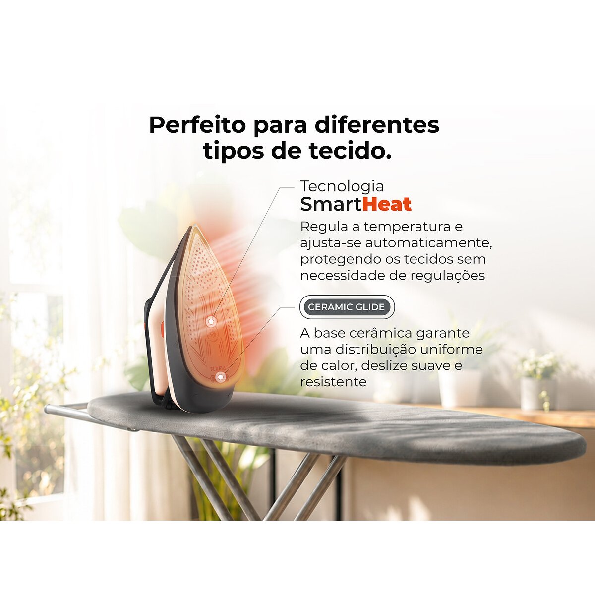 Ferro com Caldeira SteamUltra 3000W Bege 5541FL, FLAMA bege, FLAMA