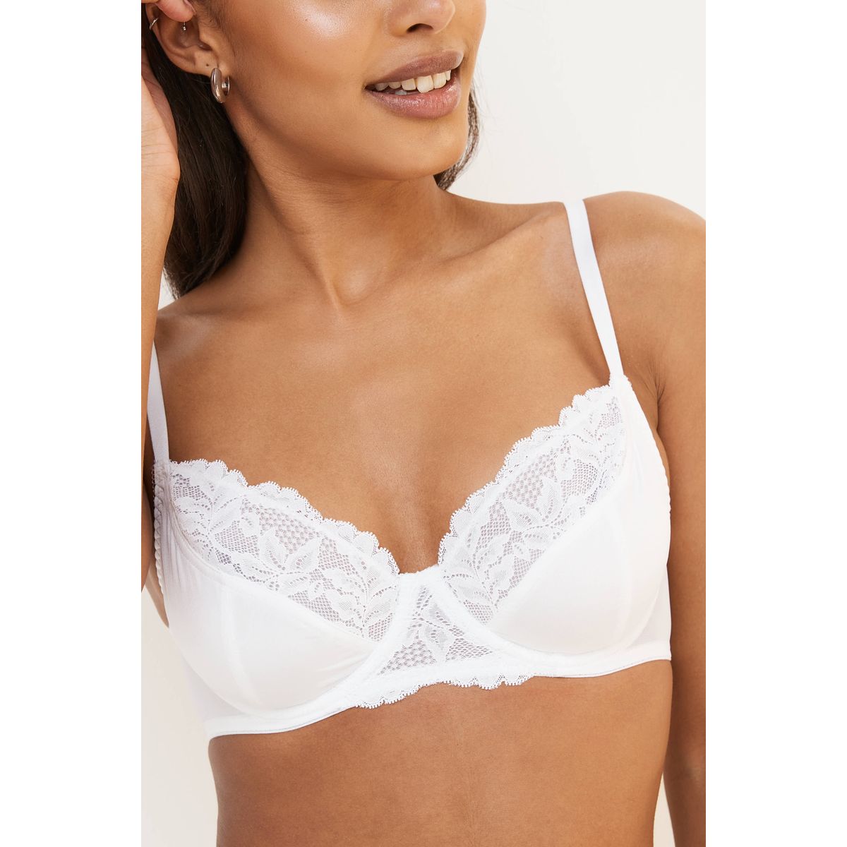 Soutien-gorge emboîtant non rembourré blanc/praline nude, NEXT