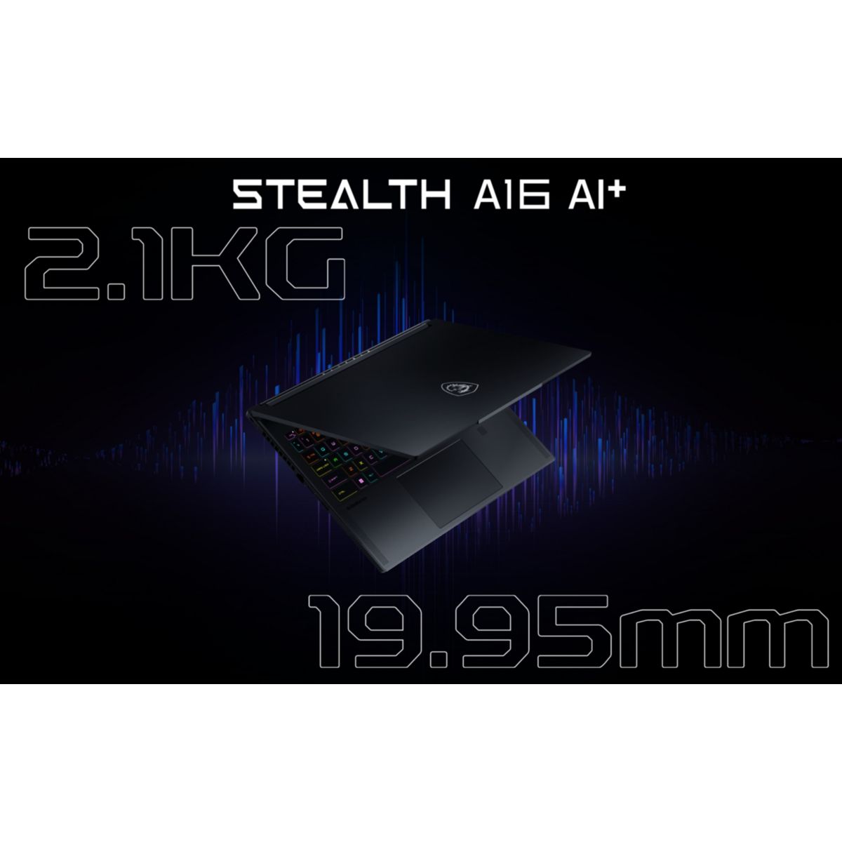 PC Gamer Stealth AI 16" QHD+ 240Hz AMD Ryzen AI 9 HX 370 Nvidia GeForce RTX 5080 32 Go RAM SSD 2 To couleur unique, MSI