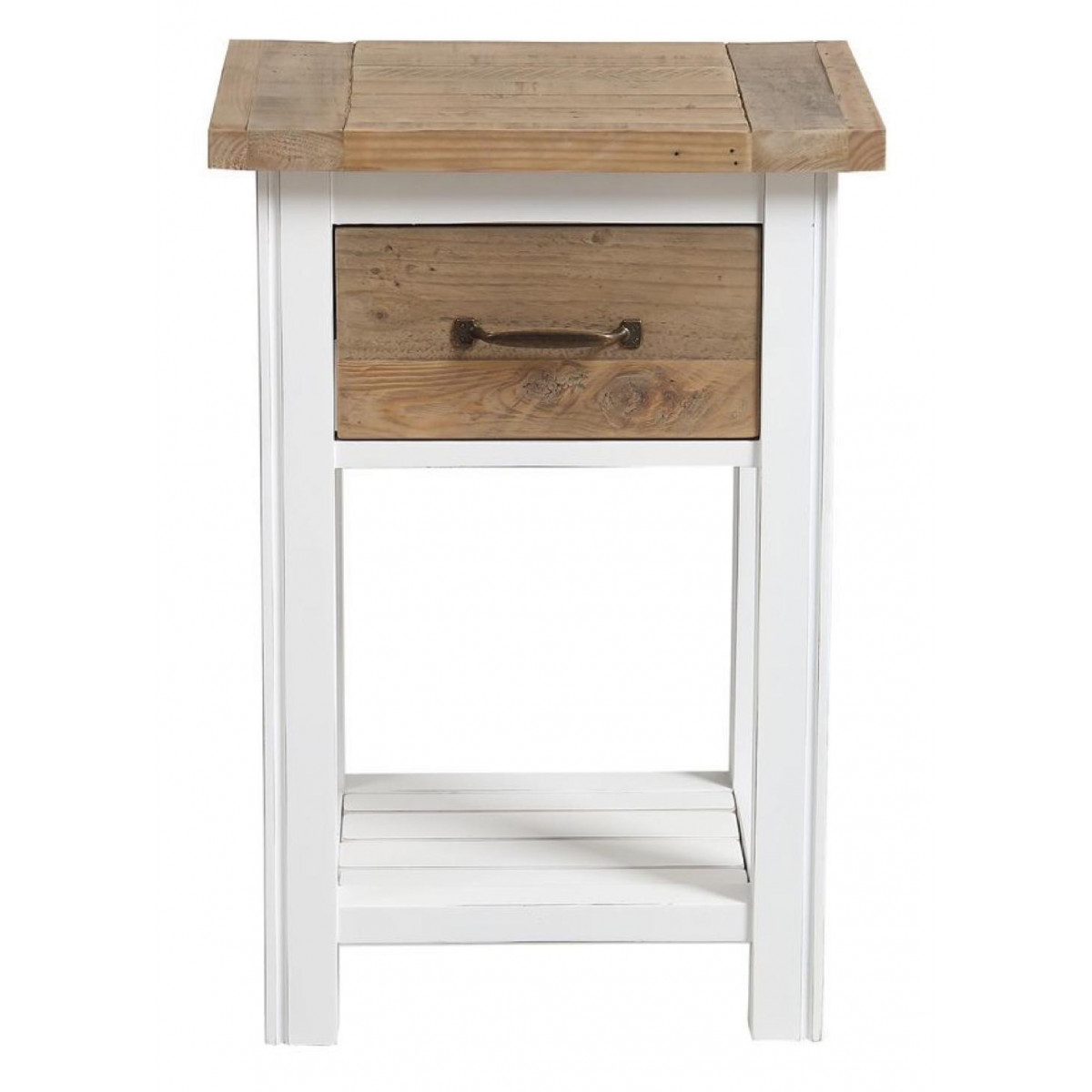 Table de chevet 1 tiroir - RIVAGES blanc, INTERIOR'S