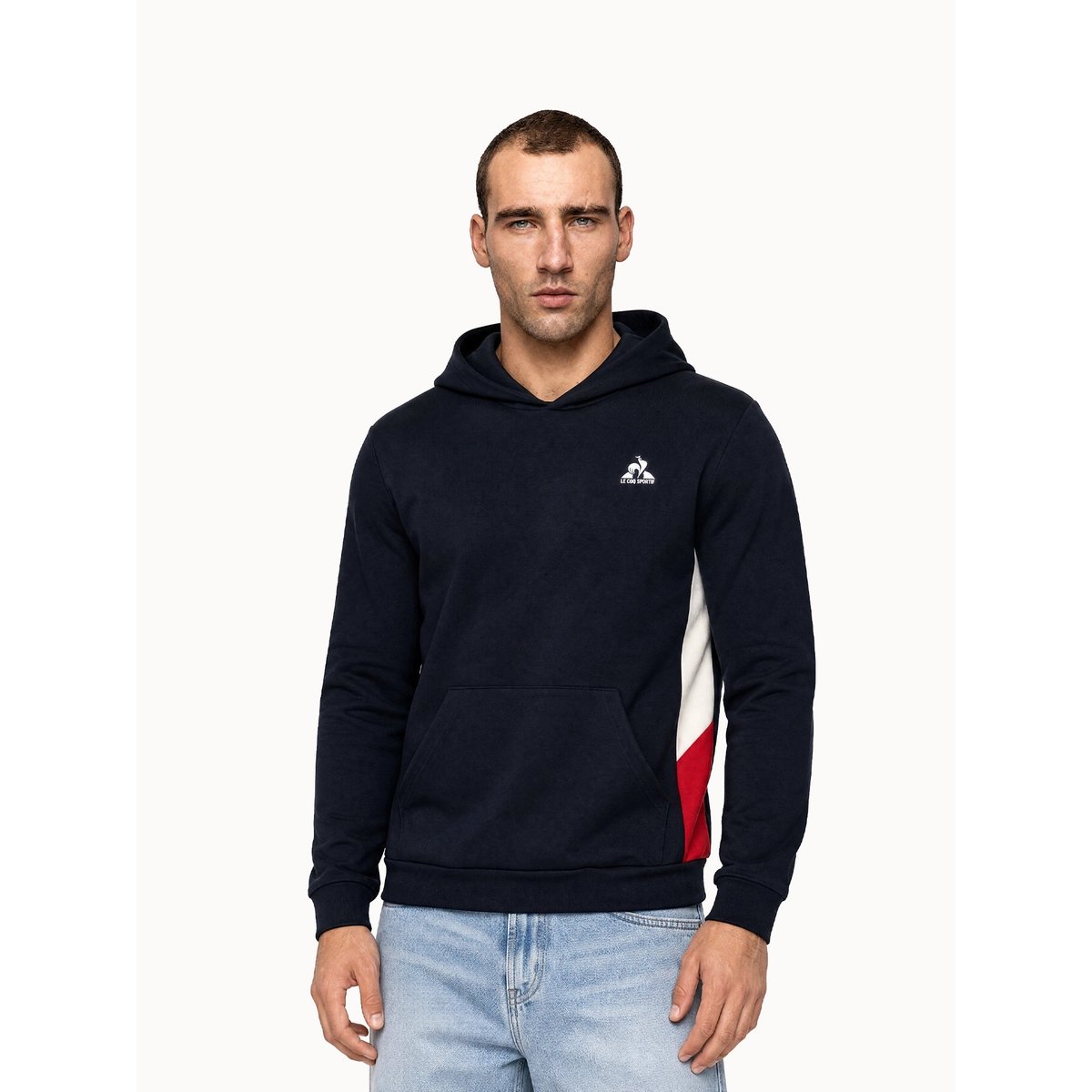 Sweat à capuche noir, LE COQ SPORTIF