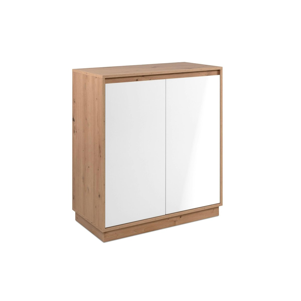 Buffet 2 portes décor bois et blanc ALVA blanc, PIER IMPORT