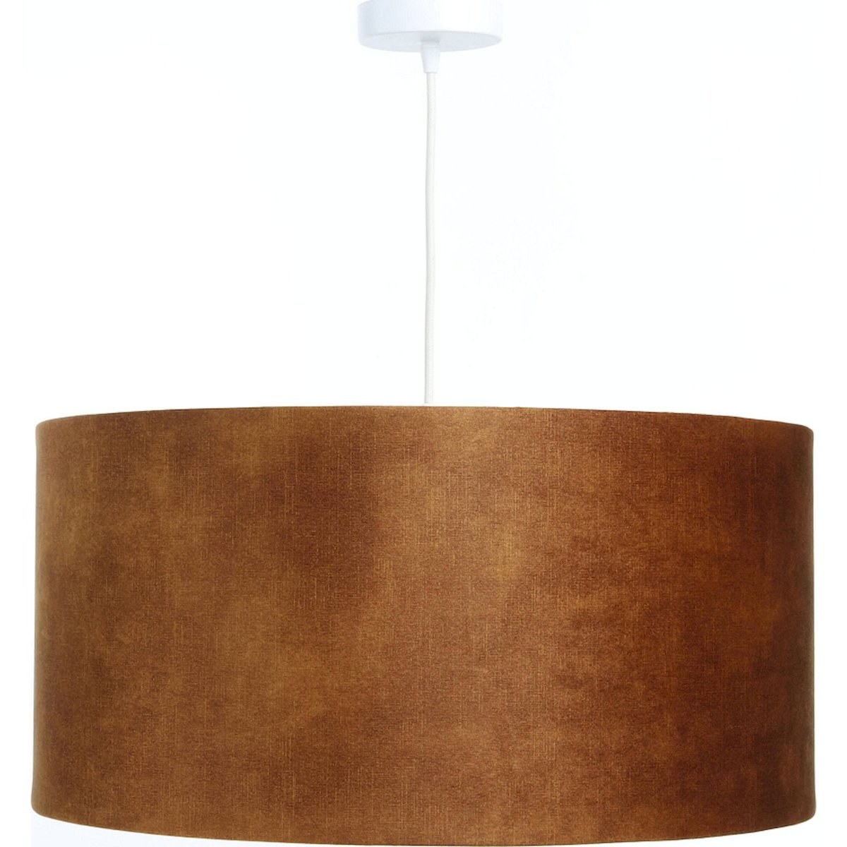Suspension en velours, COLLECTION GLAMOUR abat-jour velours marron intérieur doré, BPS KONCEPT