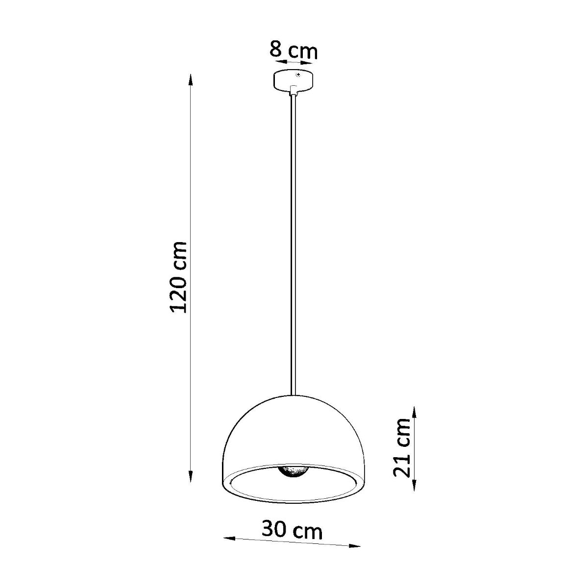 Suspension Béton Gris E27 1 Pablito gris, EDEN