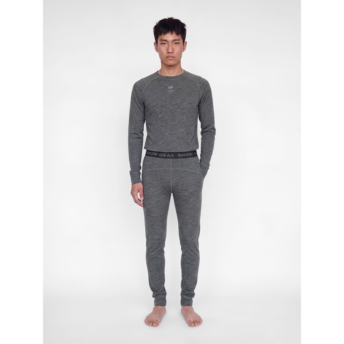 T-Shirt À Manches Longues dark grey melange 1, JACK & JONES