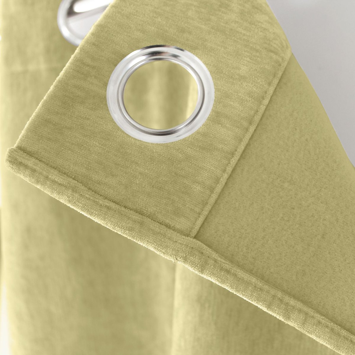 Rideau thermique isolant en velours VELVET vert, TOILINUX