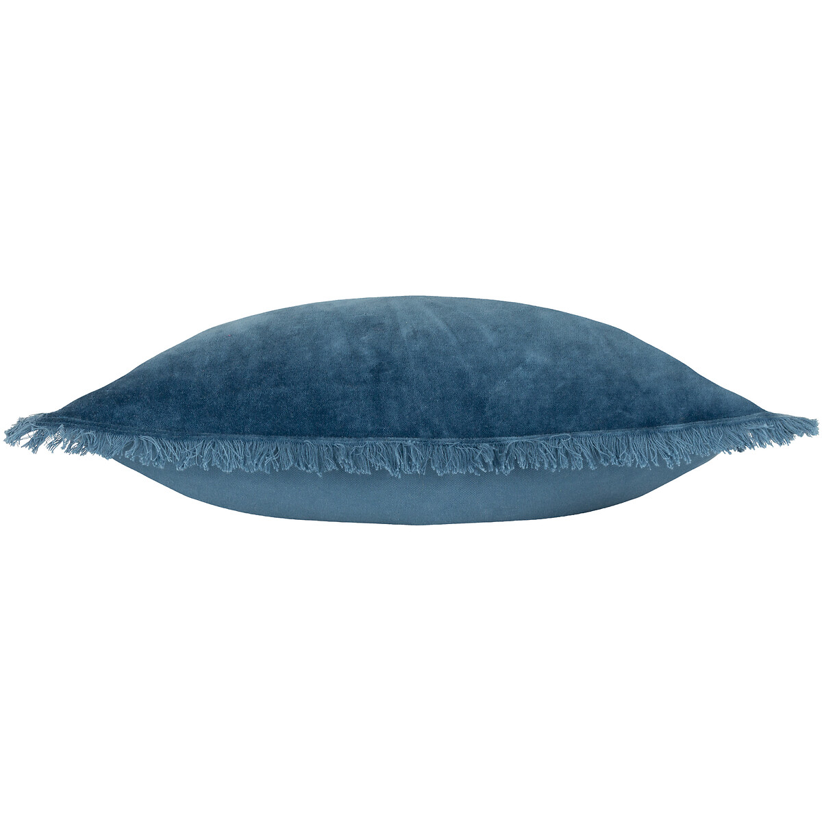 Gracie Velvet Fringed Feather Filled Cushion ink blue, FURN.