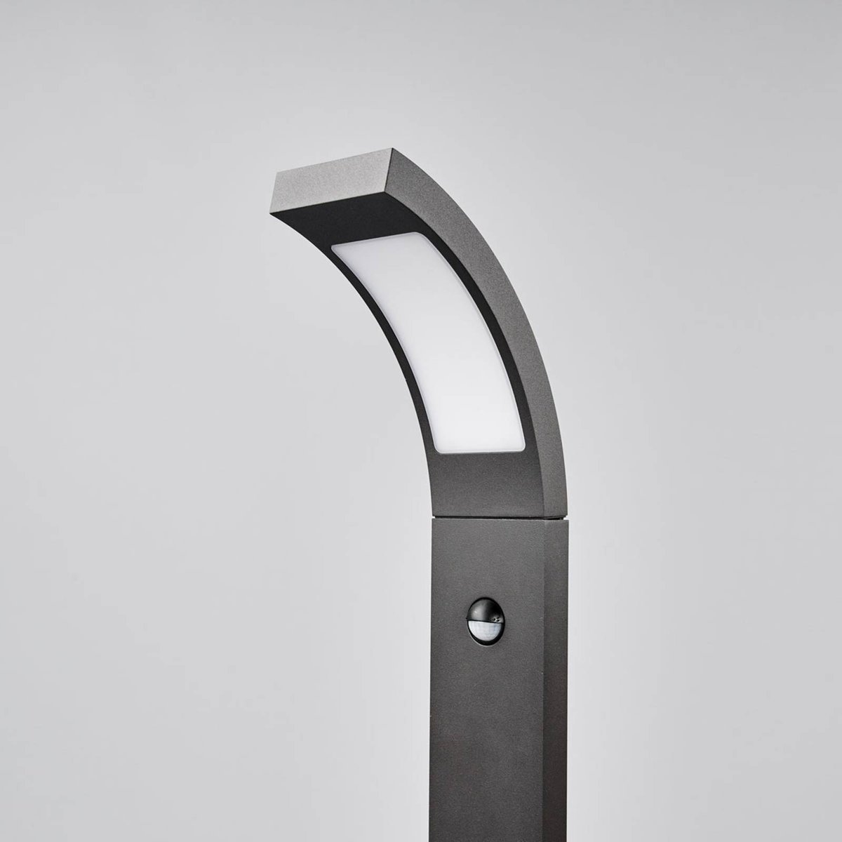 Luminaire extérieur en aluminium moderneLED gris graphite, blanc opale, LUCANDE
