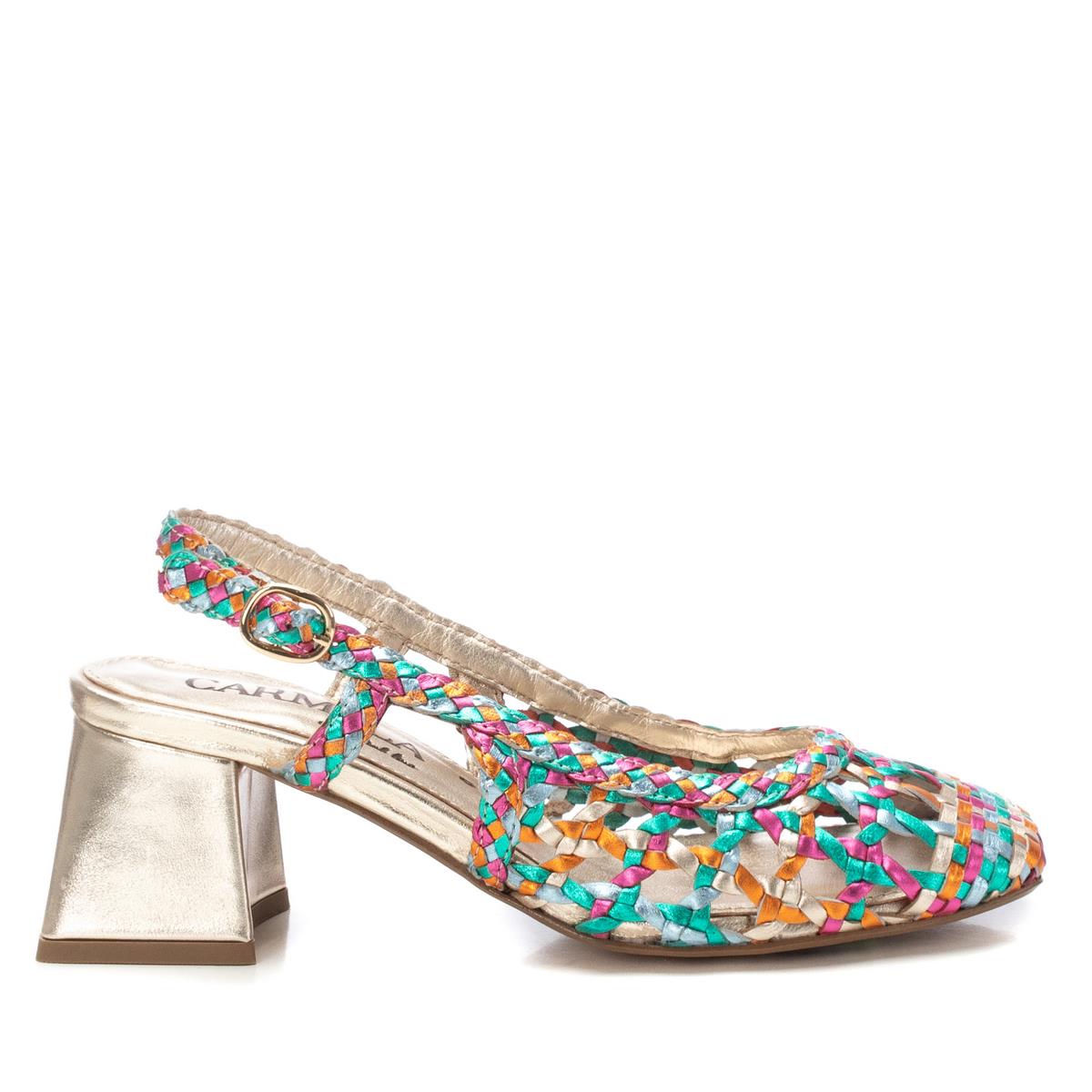 Chaussure Ballerine Talon Entreprise Boucle multicolore, CARMELA