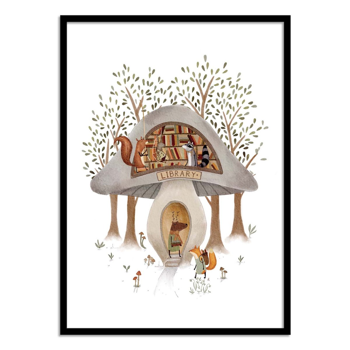 Affiche d'art - Library - Urchin Bay couleur unique, WALL EDITIONS