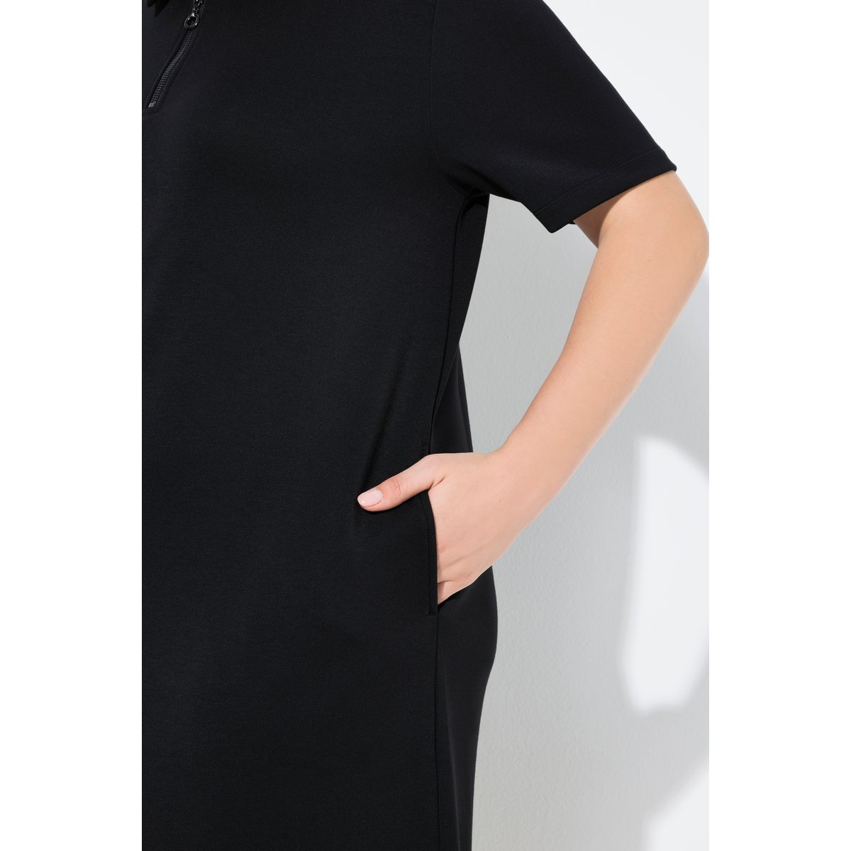 Robe en molleton, modal mélangé noir, ULLA POPKEN