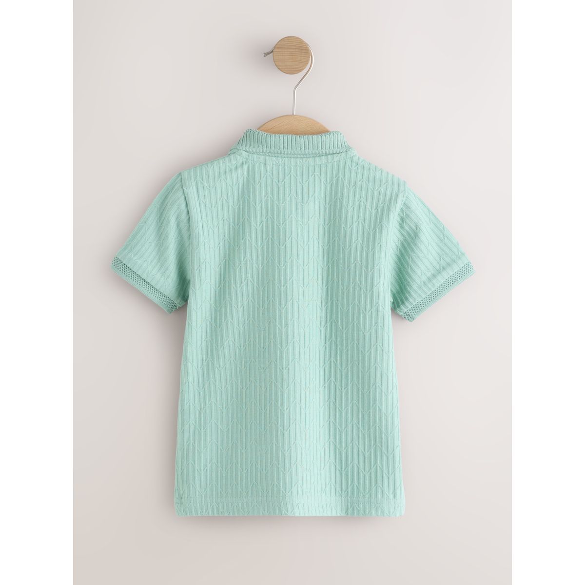 Polo texturé à manches courtes bleu aqua, NEXT