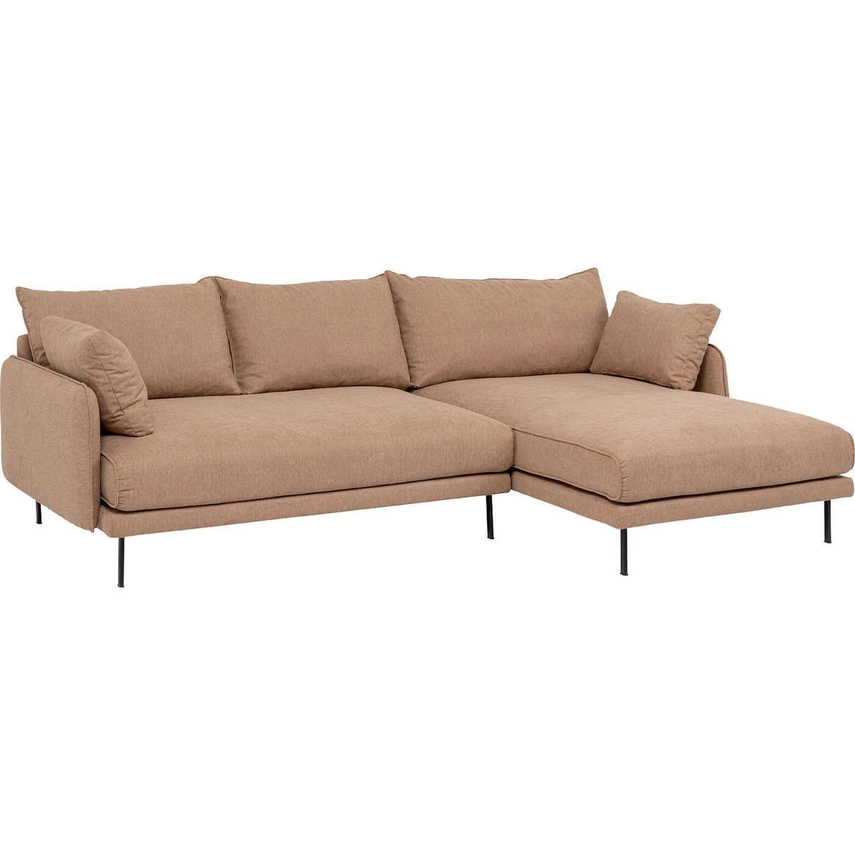 Canapé d'angle Edna droite marron clair marron, KARE DESIGN