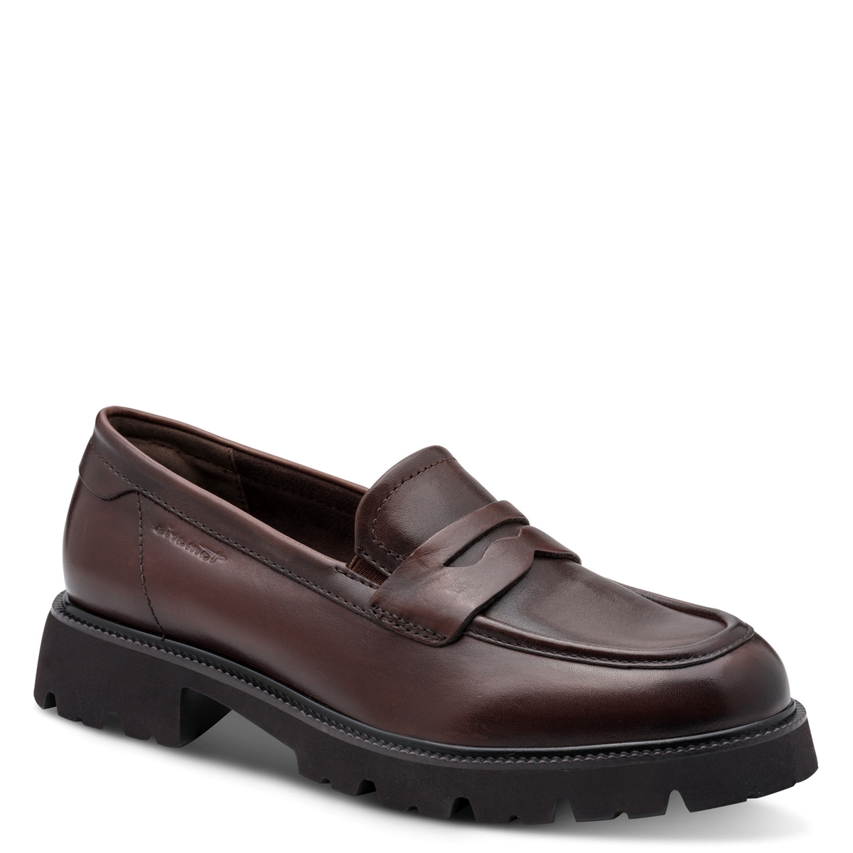 Slipper en cuir almond combi, TAMARIS