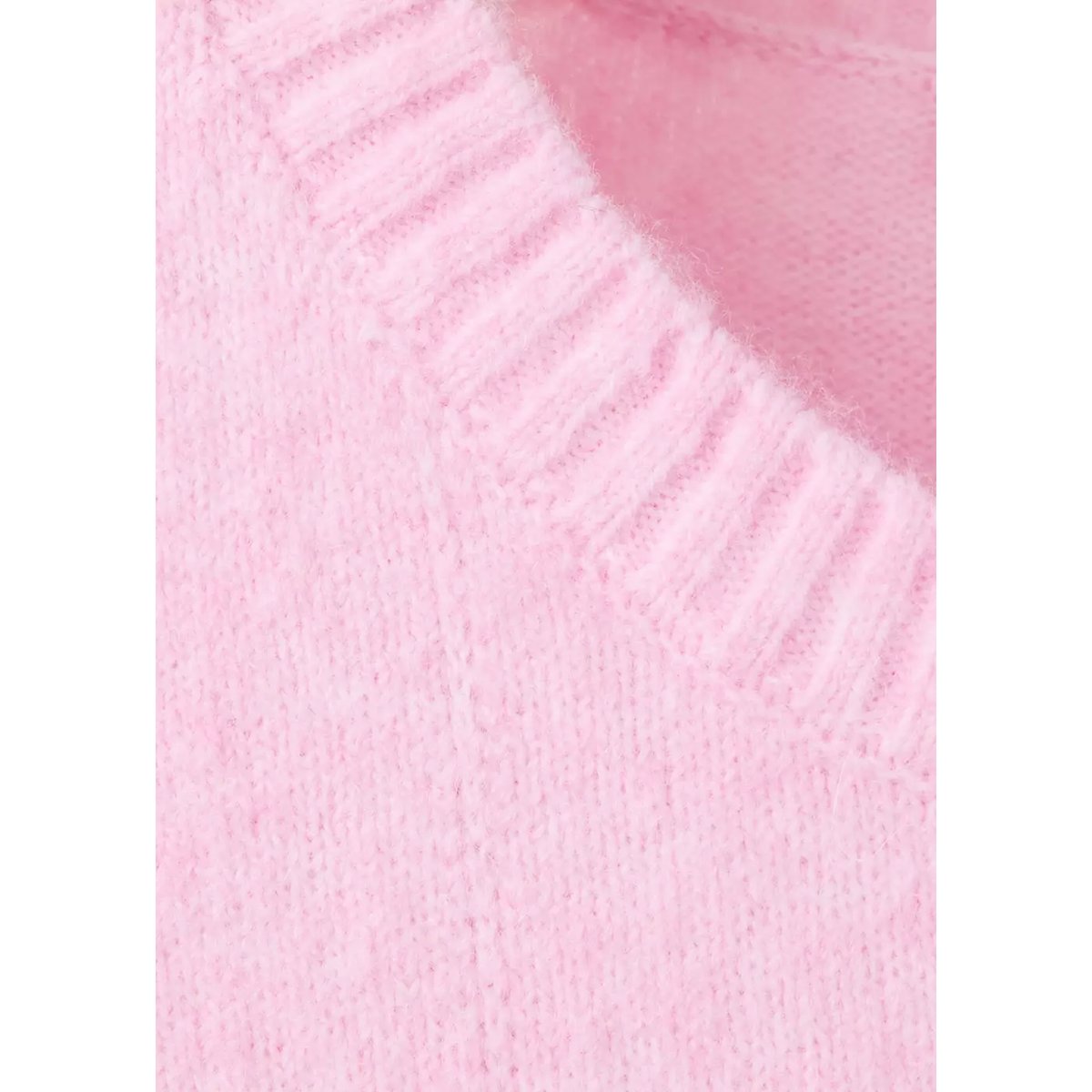 Pull-over droit col rond rose, MANGO TEEN