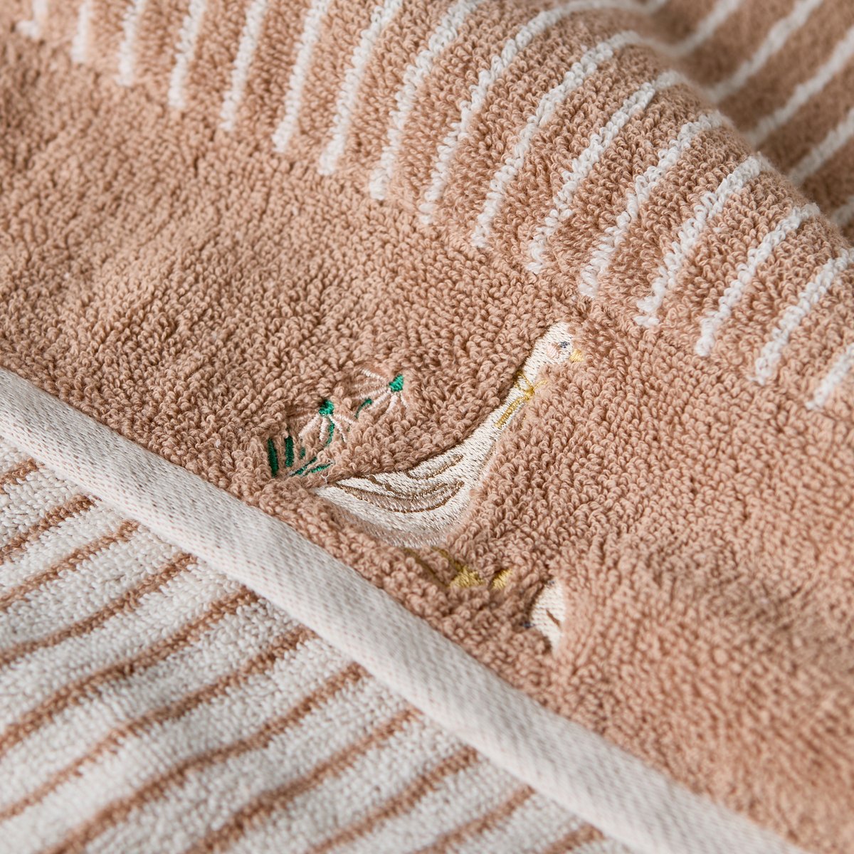 Drap de bain coton bio CÉLESTINE moka, CARRE BLANC