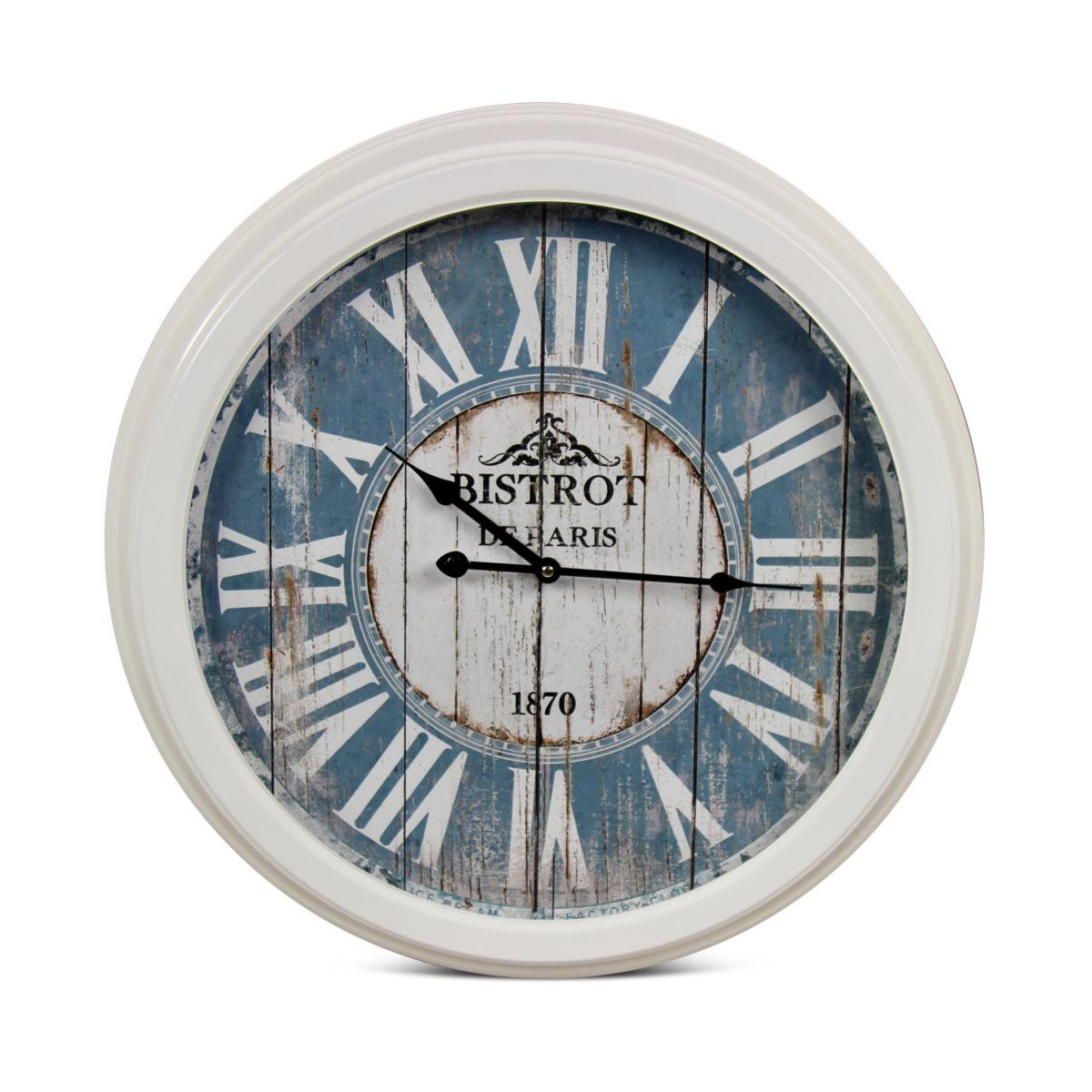 Horloge ancienne murale bistrot de paris bleu, DECORATION D’AUTREFOIS