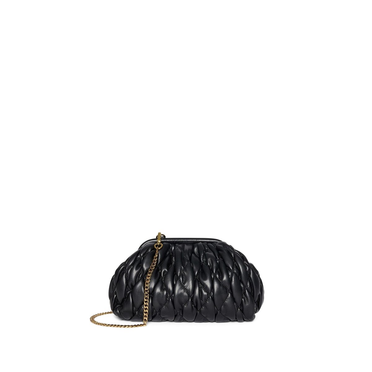 Pochette matelassée avec bandoulière chaîne noir, MOTIVI
