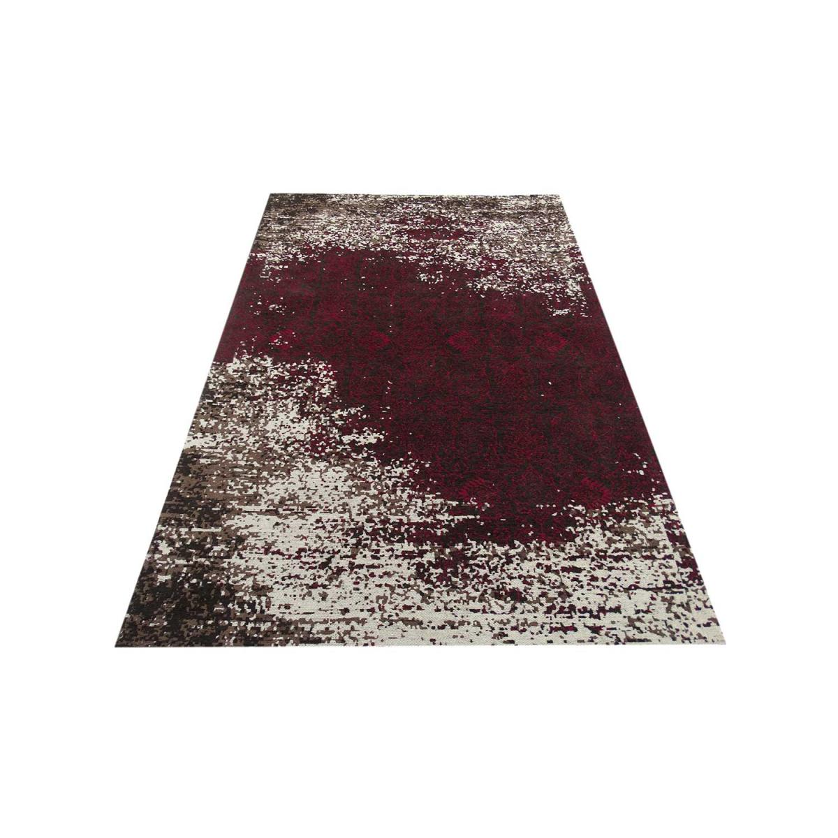 Tapis kilim fait main motif géométrique AURATA rose, UN AMOUR DE TAPIS