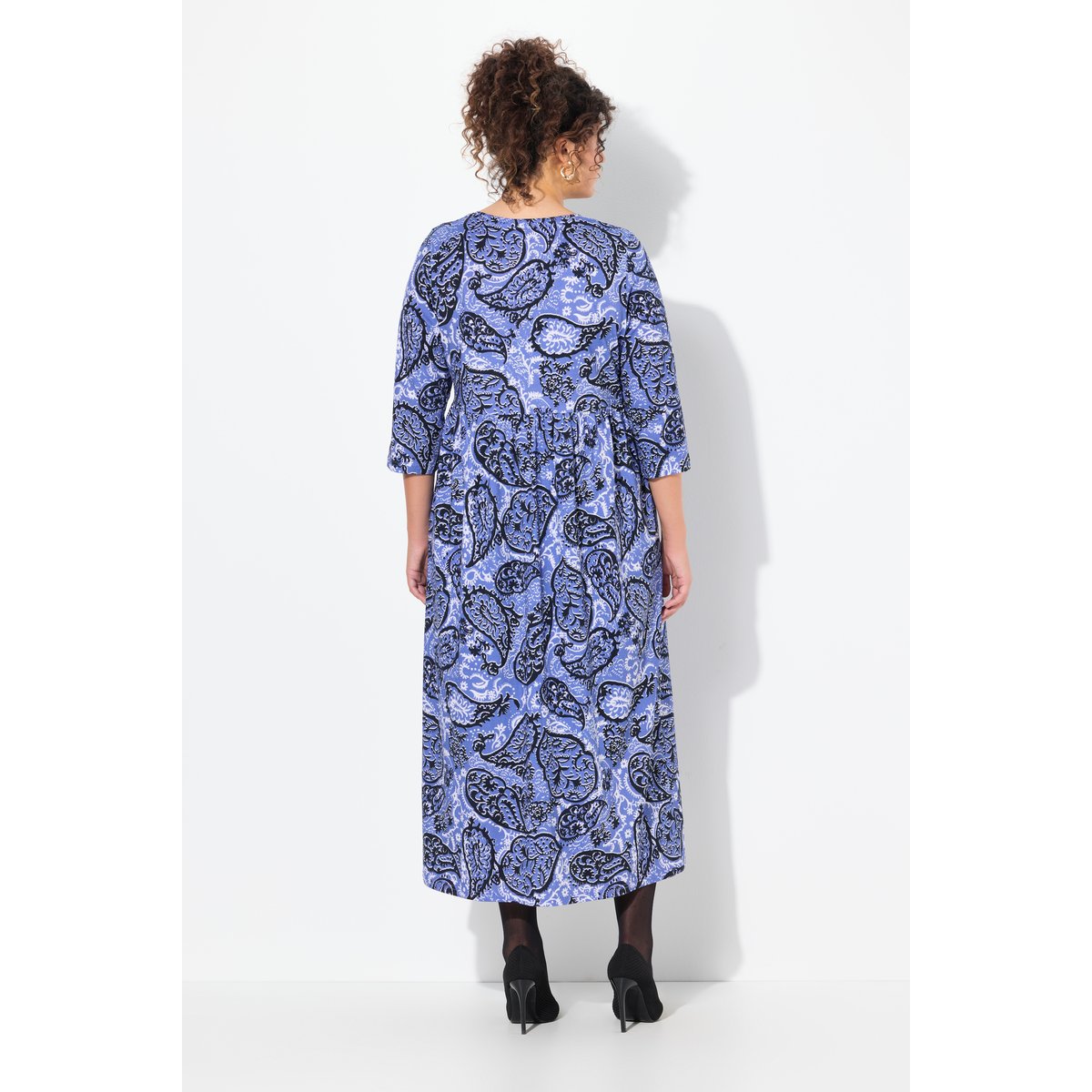 Robe, Motif Paisley, Coupe A-Ligne marine, ULLA POPKEN